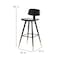 Flash Furniture Black LeatherSoft Barstools with Gold Tips, PK2 AY-S02-BK-GG - alternate 9